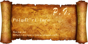 Polgári Imre névjegykártya